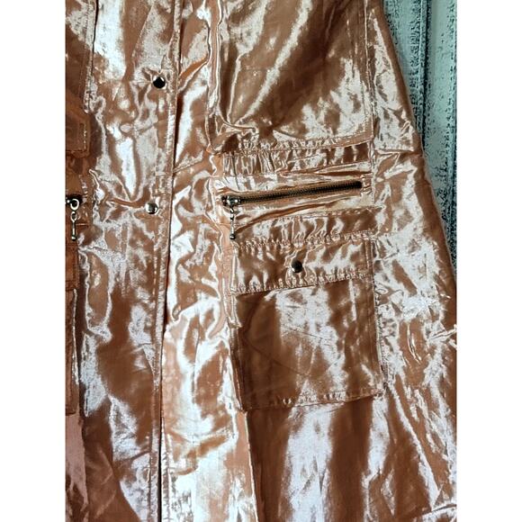 Let Me Be Metallic Cargo Maxi Skirt - New XS - Picture 7 of 8